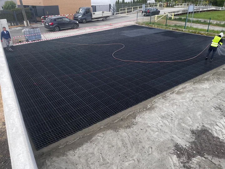 Zbrojenie płyty — etap realizacji — TRONKS