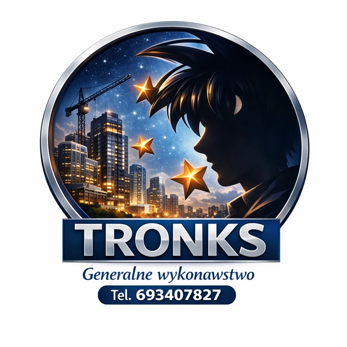 TRONKS — generalne wykonawstwo. Logo firmy.